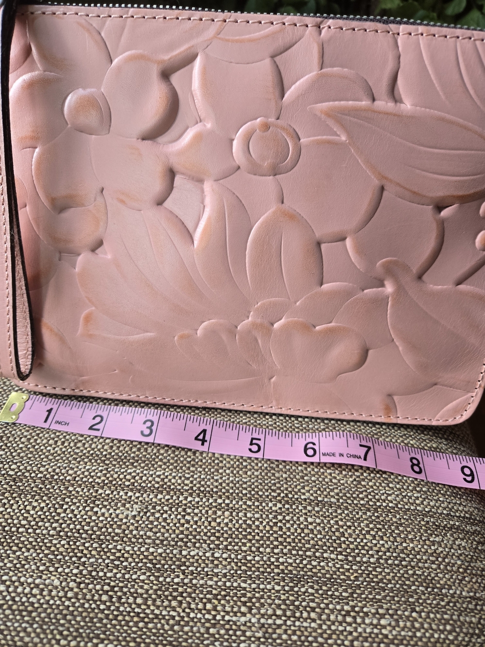 Patricia Nash Women's Embossed Floral Wristlet Clutch - Peachy Pink - Picture 4 of 6